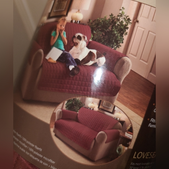 Furniture Protector for Love Seat - Burgundy - Picture 9 of 9